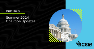 U.S. capitol building on a blog cover image with a black and blue background and lime green stripes