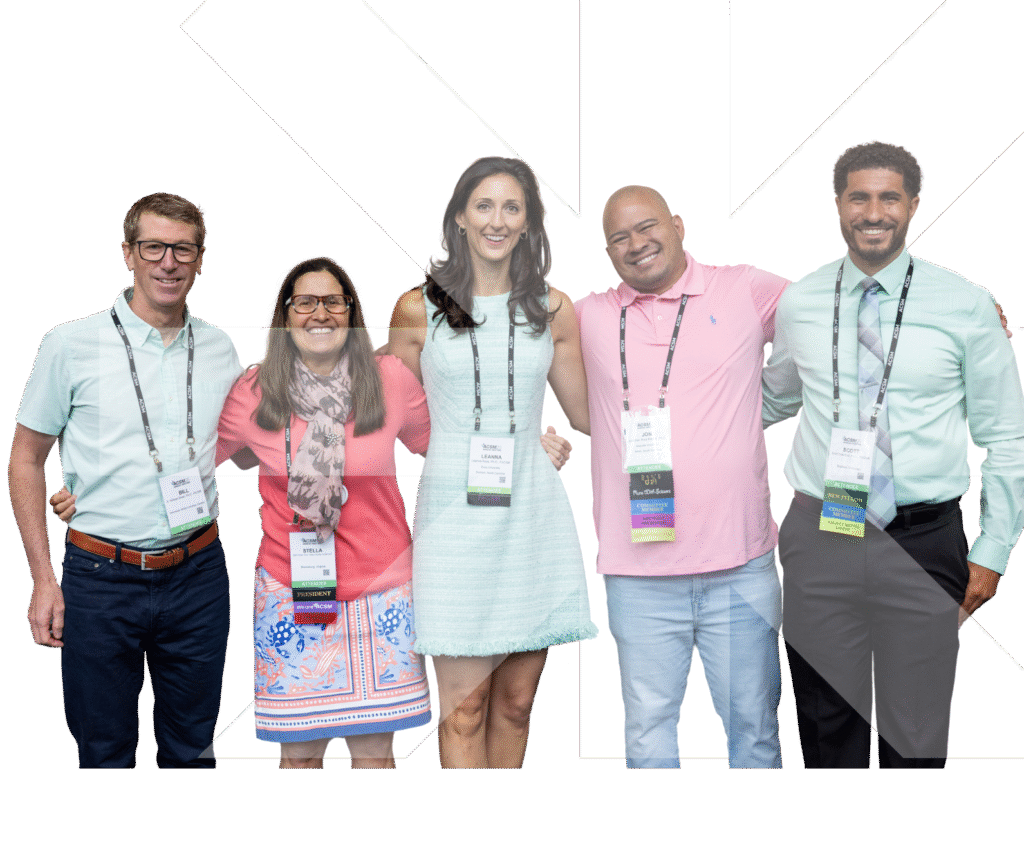 5 ACSM members smiling for photograph