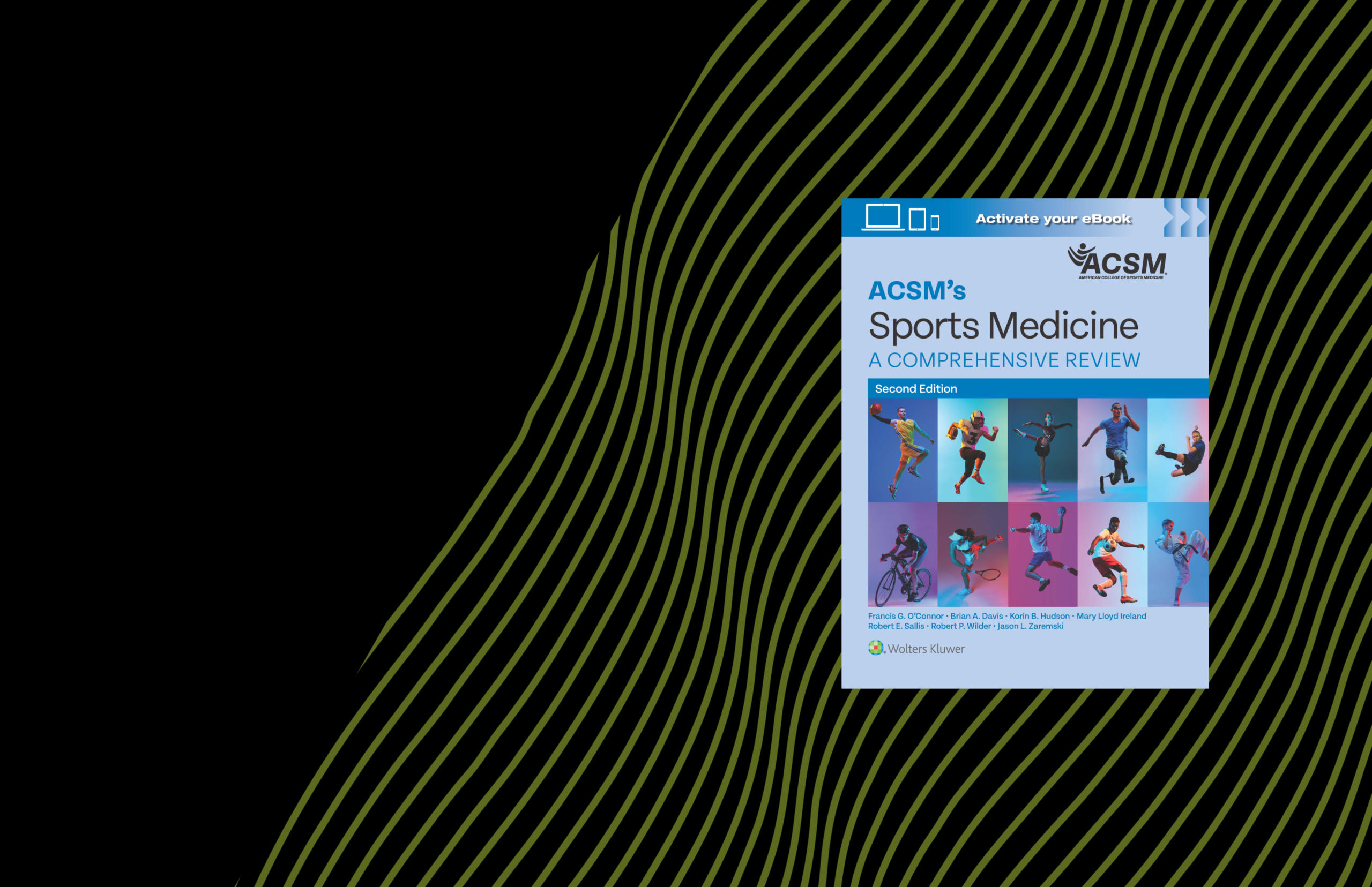 ACSM's sports medicine comprehensive review 2e book cover on black background