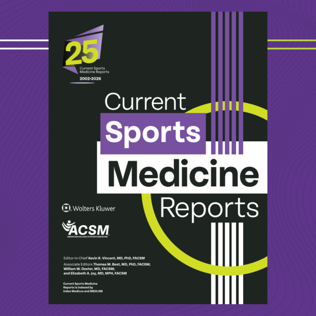 Current Sports Medicine Reports journal cover 2026