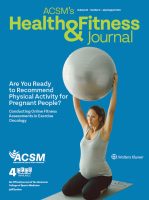 ACSM's Health & Fitness Journal cover, July/August 2024